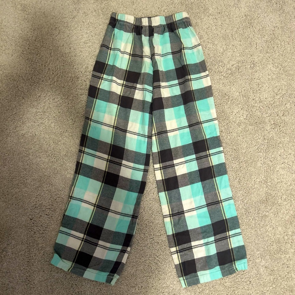 Blue plaid pajamas